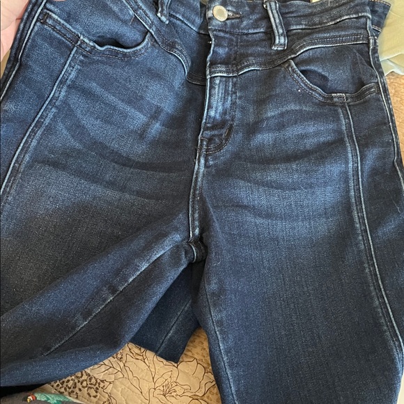 Kancan Signature High Rise Flare Stretch Jeans Size 26" Tall Dark Denim - Picture 5 of 9